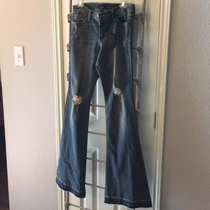 Flying monkey platinum flair jeans